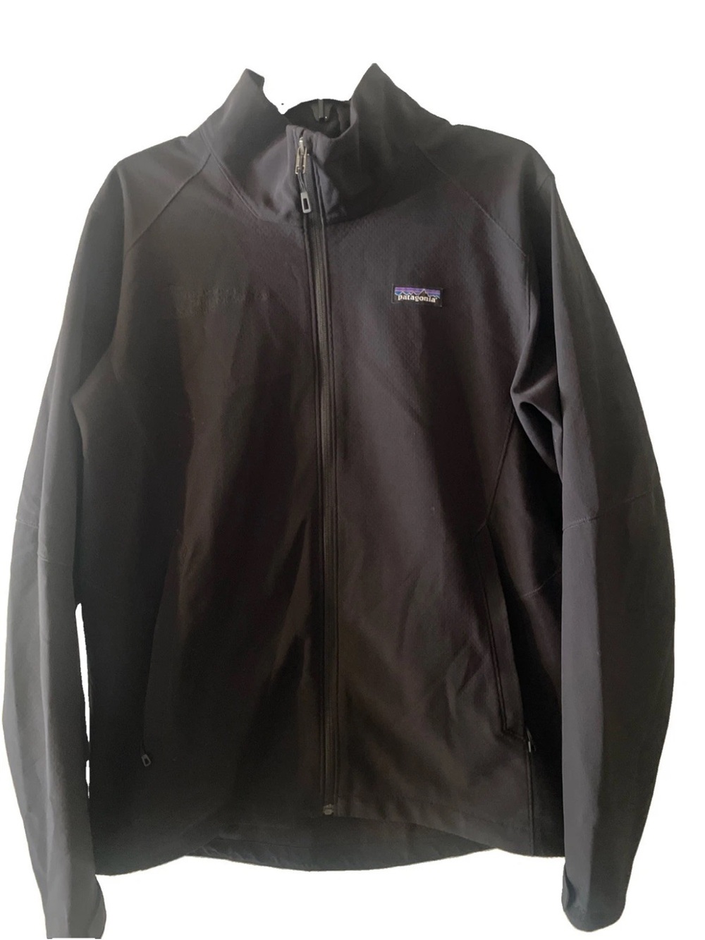 Patagonia Adze Jacket Mens M Black Full Zip Soft Shell Outdoor read desc